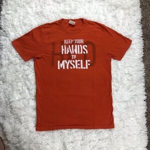 Men's Orange Hollister Graphic Tee Size Medium EUC